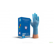 Перчатки нитриловые Safe and Care голубые (М р 100 пар)