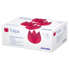 Перчатки смотровые APEXMED Tulipa нитрил XL синий 50 пар/упак
