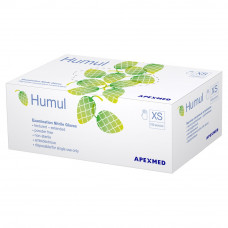 Перчатки смотровые APEXMED Tulipa нитрил XS синий 50 пар/упак